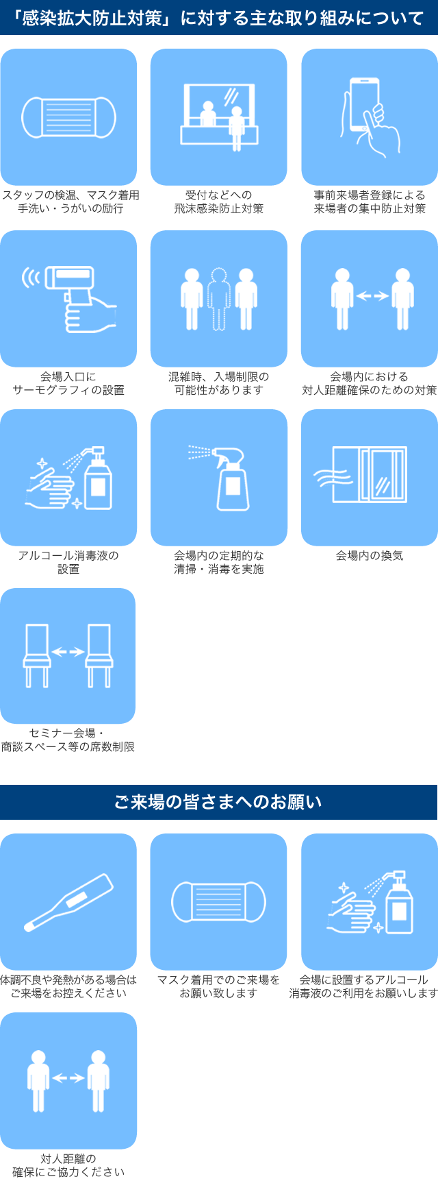 新型コロナウイルス対策について